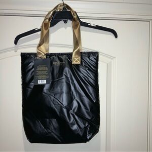 CALVIN KLEIN FRAGRANCES Black Tote Bag w/Gold Shoulder Strap NEW w/Tag!